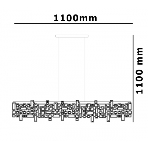 Żyrandol kryształowy 110cm K164